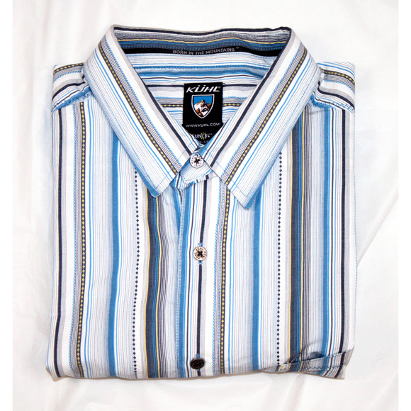 Kuhl Suncel Short Sleeve Button Striped Shirt - Picture 7 of 8